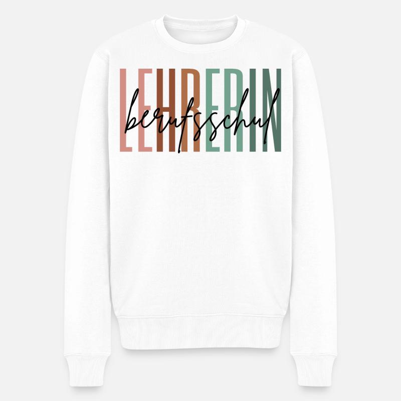 Lehrerin Berufsschule Berufsschullehrerin Geschenk - Männer Premium Bio Pullover - Weiß