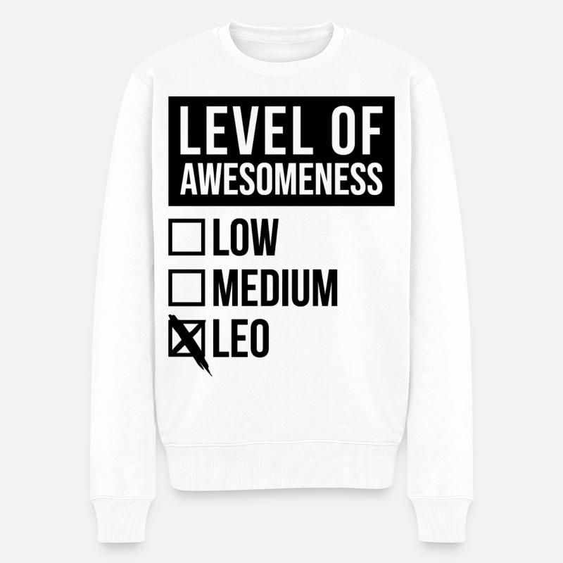 Lion - Pull Premium bio Homme - blanc