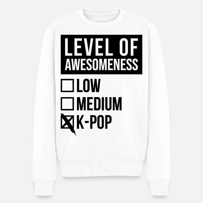 k pop - Männer Premium Bio Pullover - Weiß