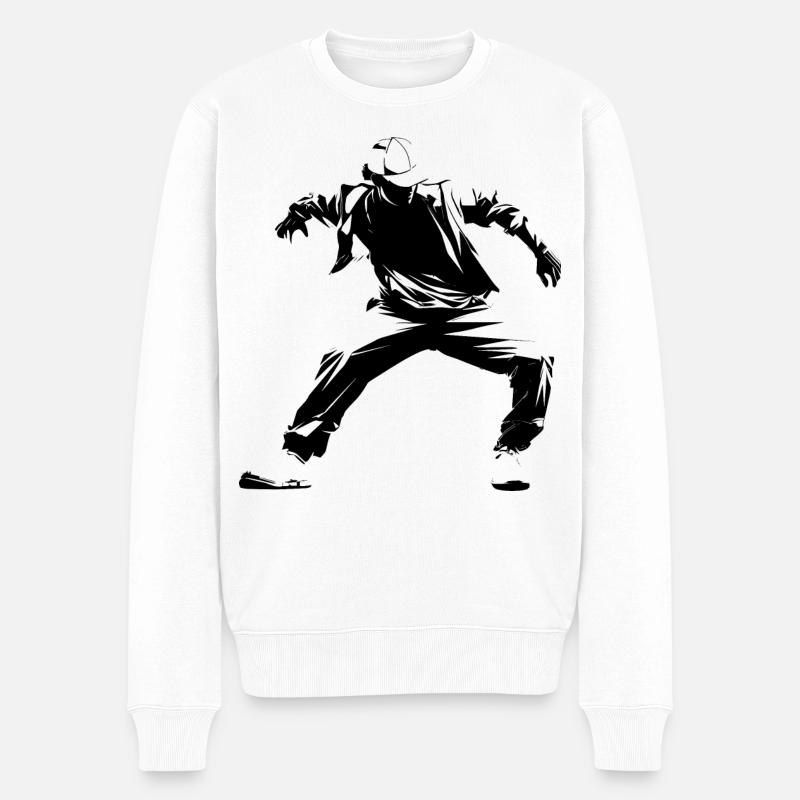 Croquis de breakdance - Pull Premium bio Homme - blanc