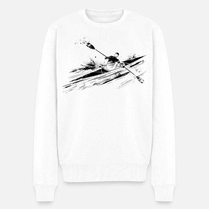 Ruderer - Männer Premium Bio Pullover - Weiß