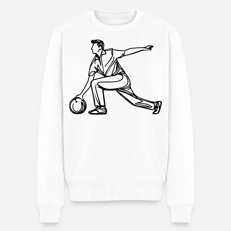 Bowler - Männer Premium Bio Pullover - Weiß