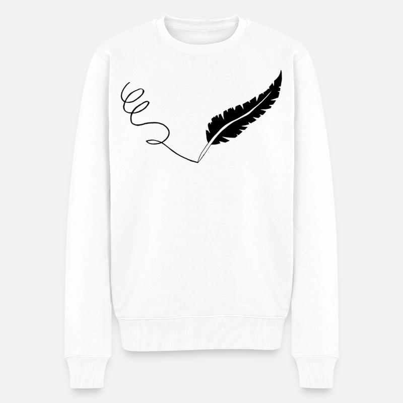 La plume noire - Pull Premium bio Homme - blanc