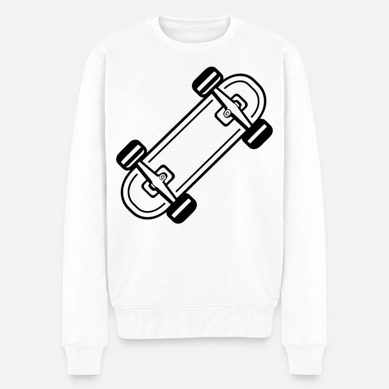 Planche à roulettes Bande dessinée - Pull Premium bio Homme - blanc