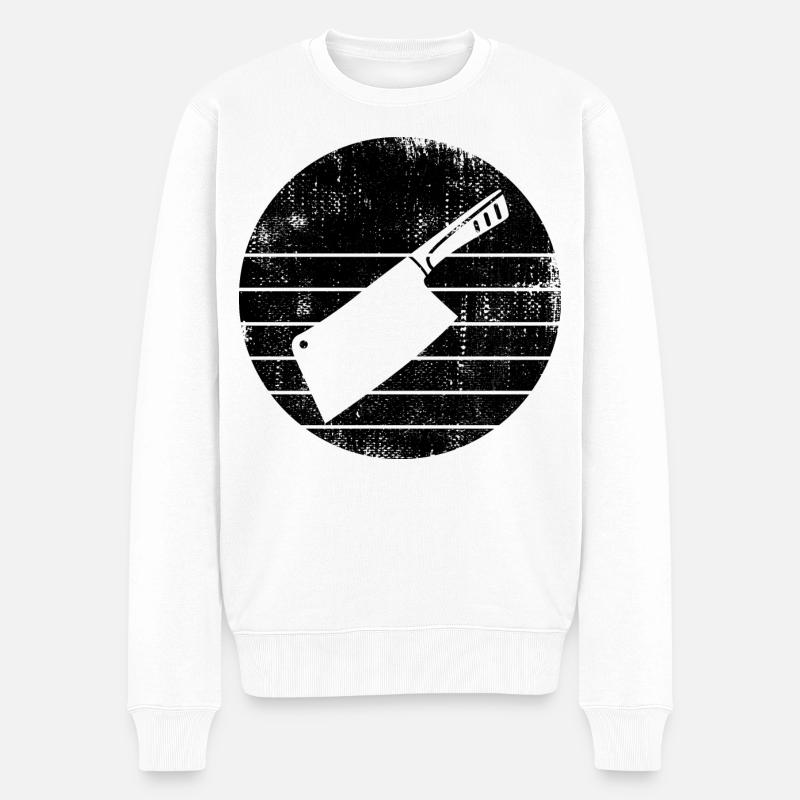 Croquis de couperet - Pull Premium bio Homme - blanc