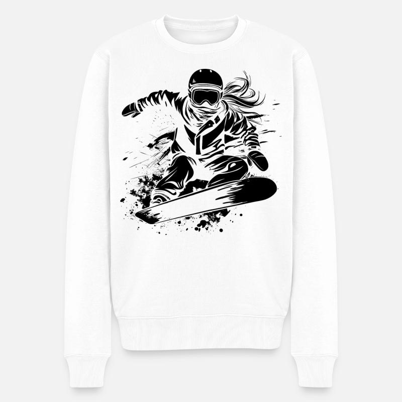 Snowboarder - Pull Premium bio Homme - blanc