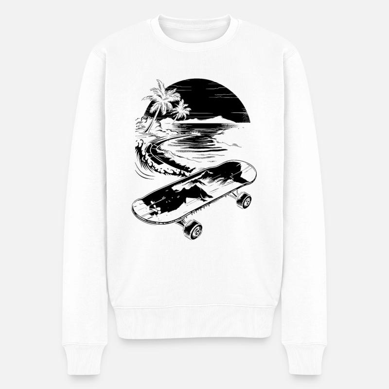 Skateboarding - Pull Premium bio Homme - blanc