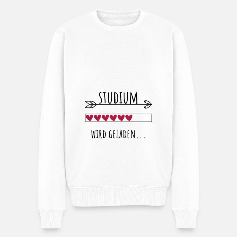 Studium Personalisierter Beruf Mädchen - Männer Premium Bio Pullover - Weiß
