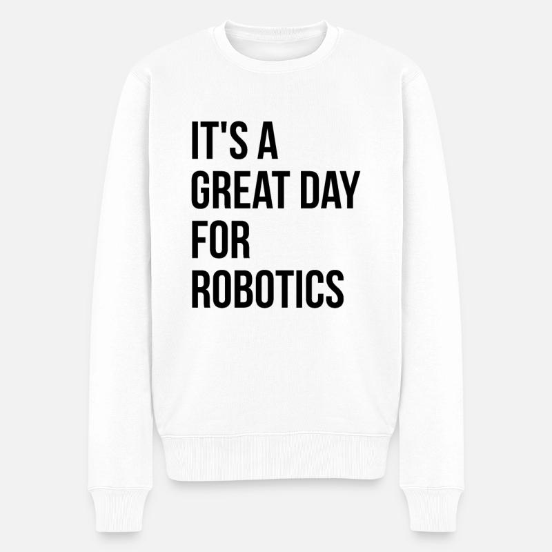 Robotertechnik - Männer Premium Bio Pullover - Weiß