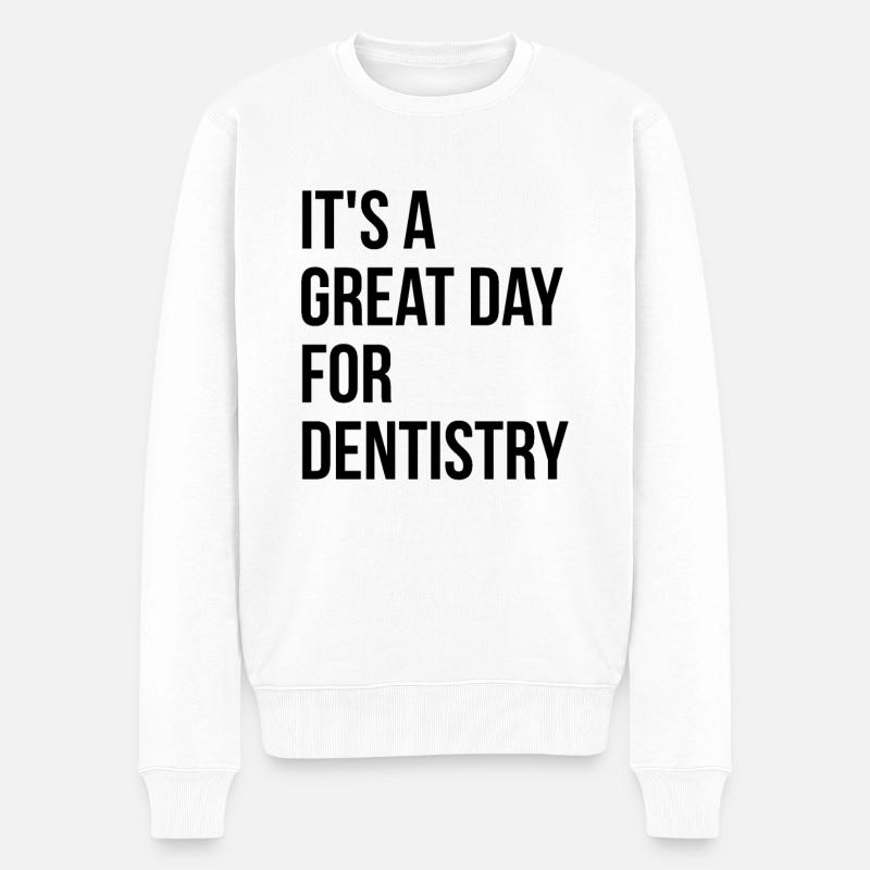 Zahnarzt - Männer Premium Bio Pullover - Weiß