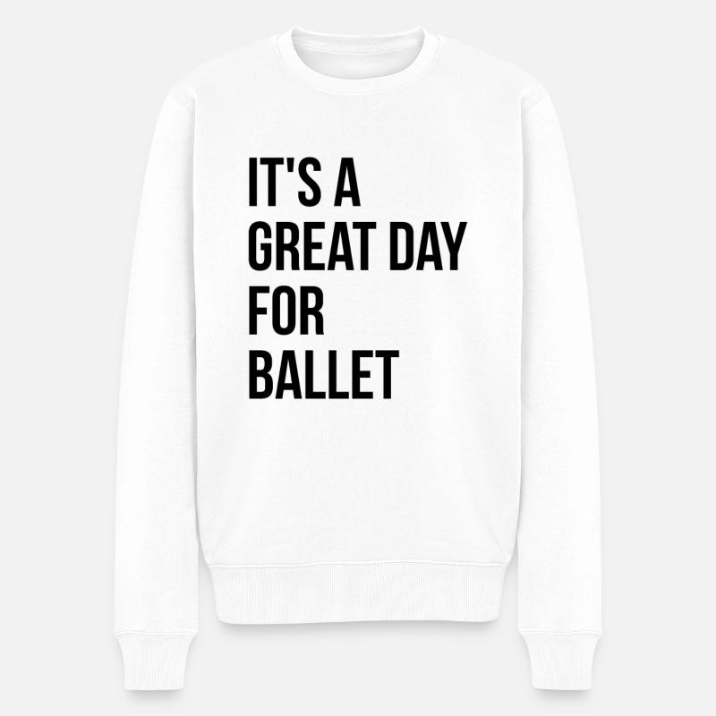 Ballett - Männer Premium Bio Pullover - Weiß