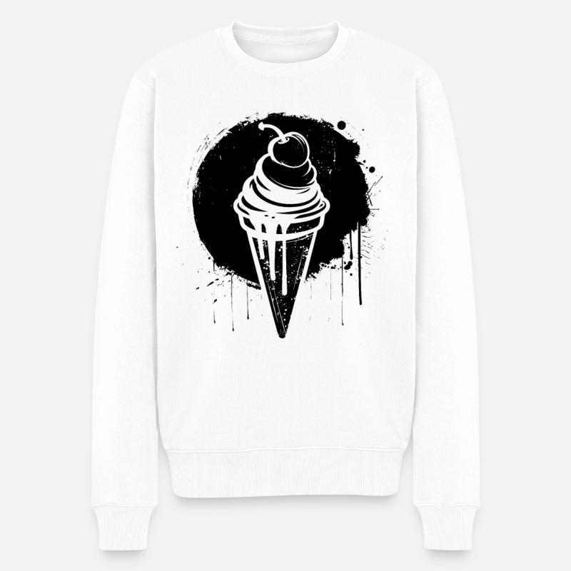 Glace - Pull Premium bio Homme - blanc