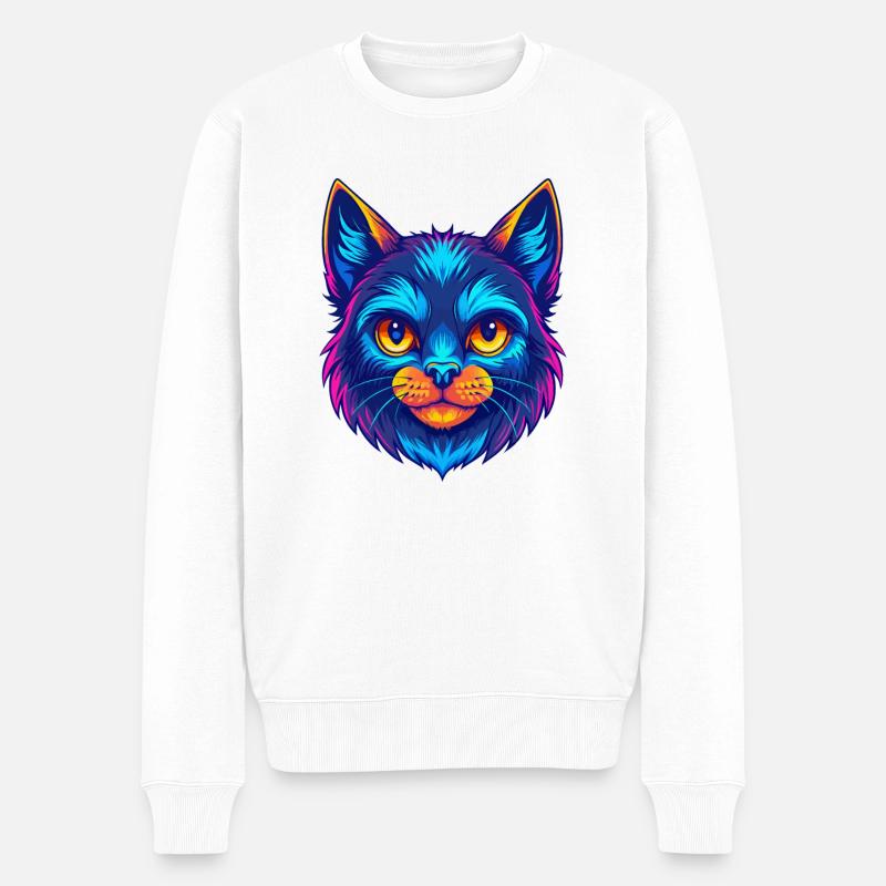 York Schokolade Katze Rasse Cartoon Kawaii Tier Haustier - Männer Premium Bio Pullover - Weiß
