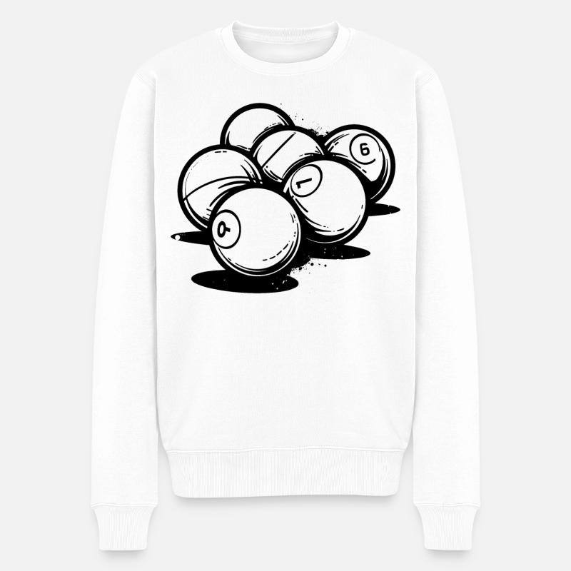 Boules de billard - Pull Premium bio Homme - blanc