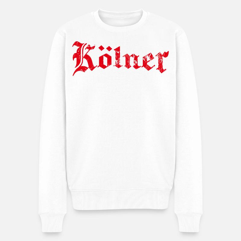 Kölner Jungs - Männer Premium Bio Pullover - Weiß