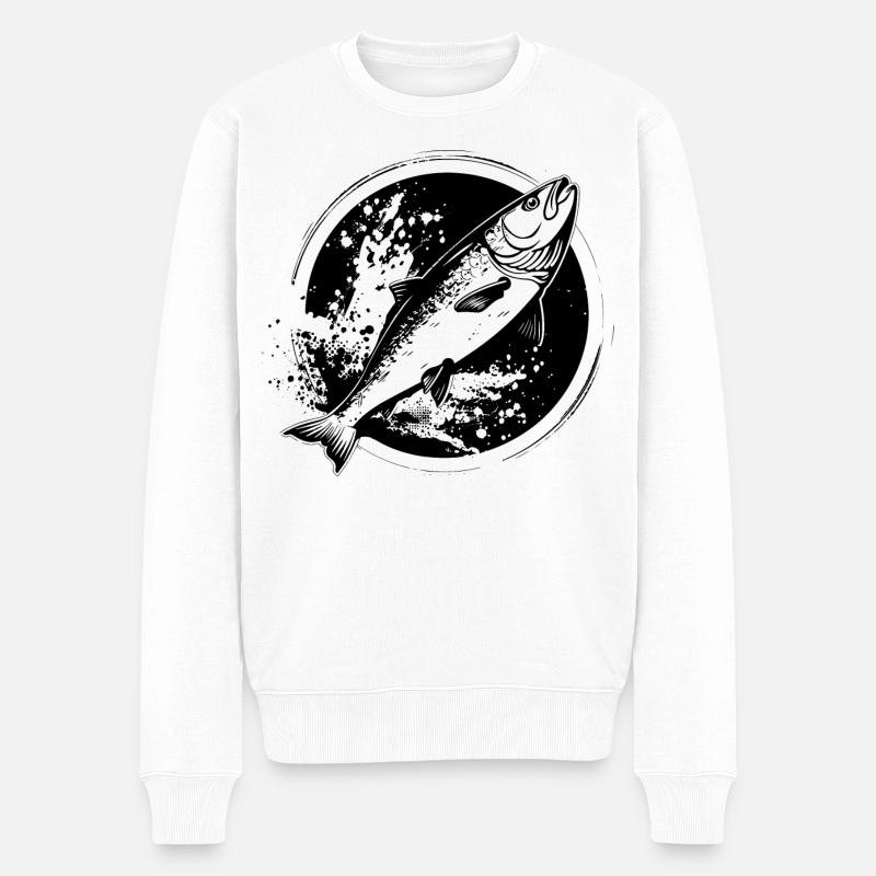 Poisson - Pull Premium bio Homme - blanc