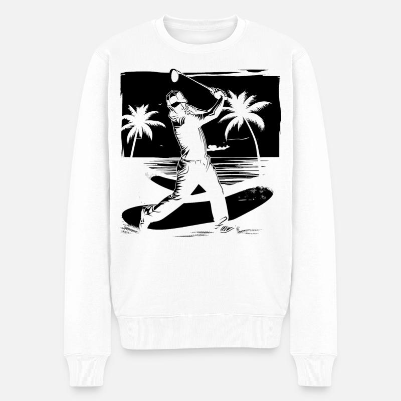 Golf - Männer Premium Bio Pullover - Weiß
