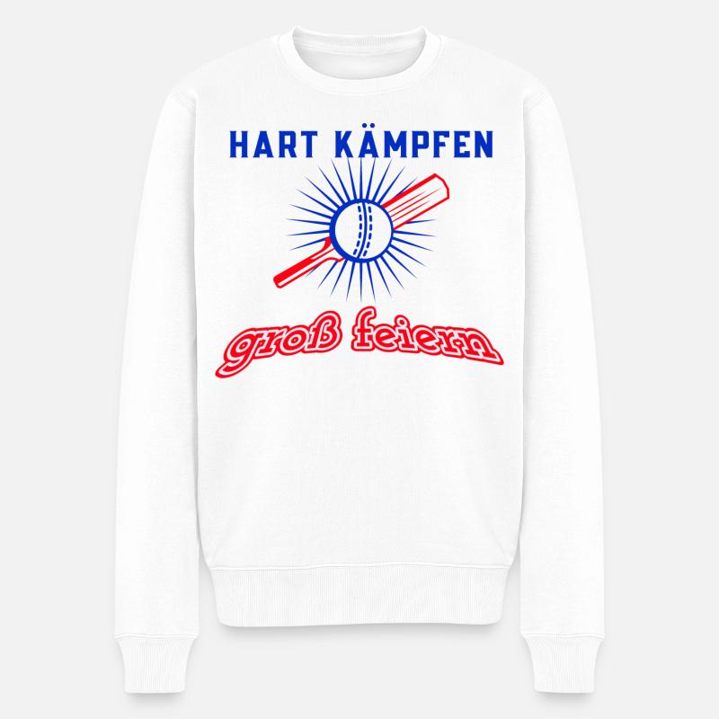 HART KÄMPFEN - Männer Premium Bio Pullover - Weiß