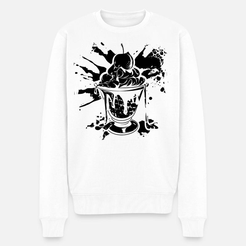 Gobelets de glace - Pull Premium bio Homme - blanc