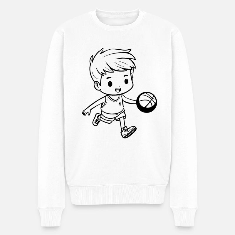 Basketteur garçon - Pull Premium bio Homme - blanc
