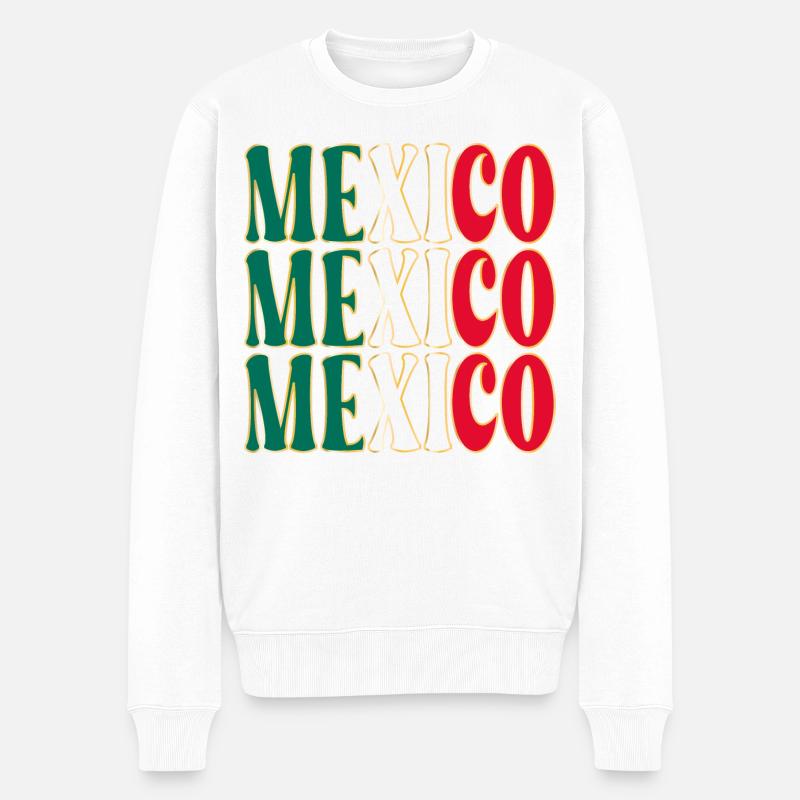 Mexiko Nordamerika - Männer Premium Bio Pullover - Weiß
