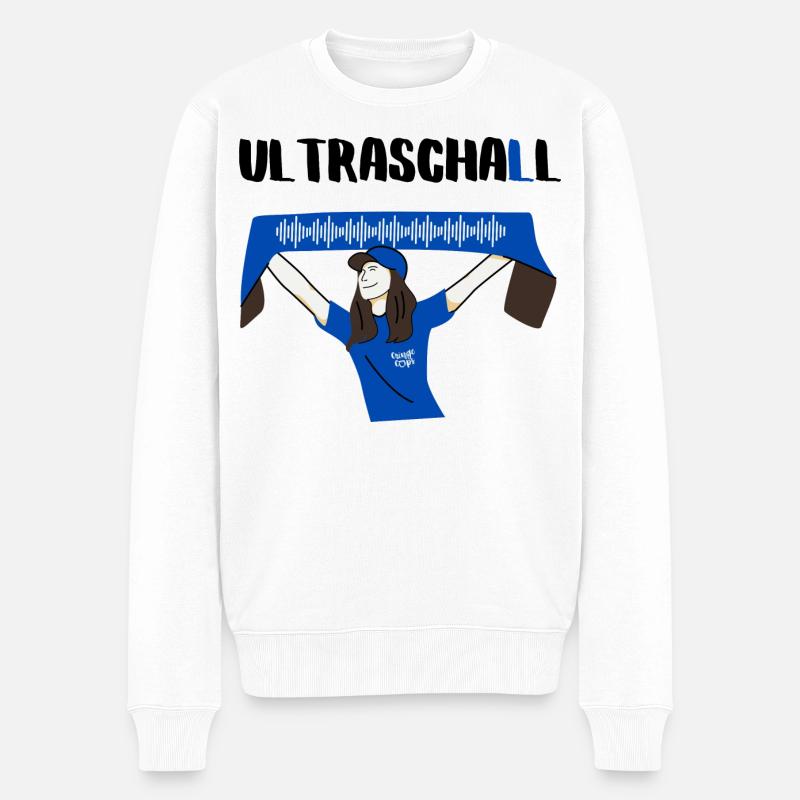 Ultraschall Ultraschal - Männer Premium Bio Pullover - Weiß