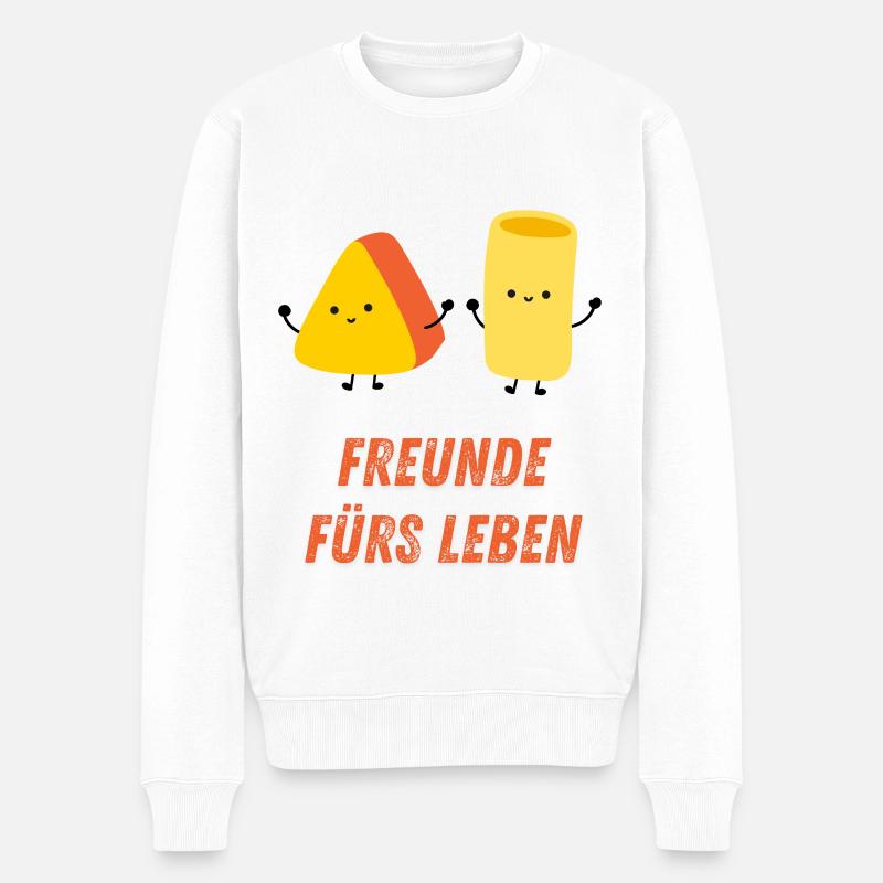 Freunde fürs Leben - Männer Premium Bio Pullover - Weiß
