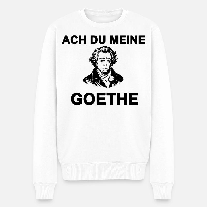 Ach du meine Goethe - Männer Premium Bio Pullover - Weiß