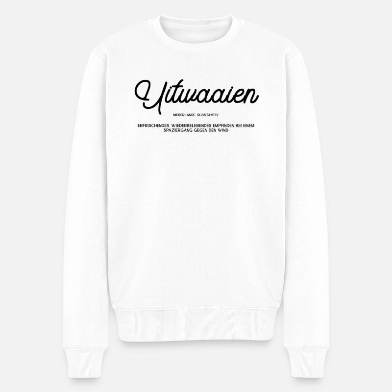 utwaaien - Männer Premium Bio Pullover - Weiß