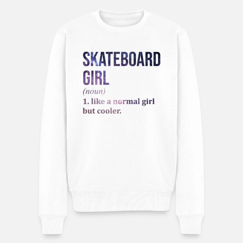 skateboard - Pull Premium bio Homme - blanc