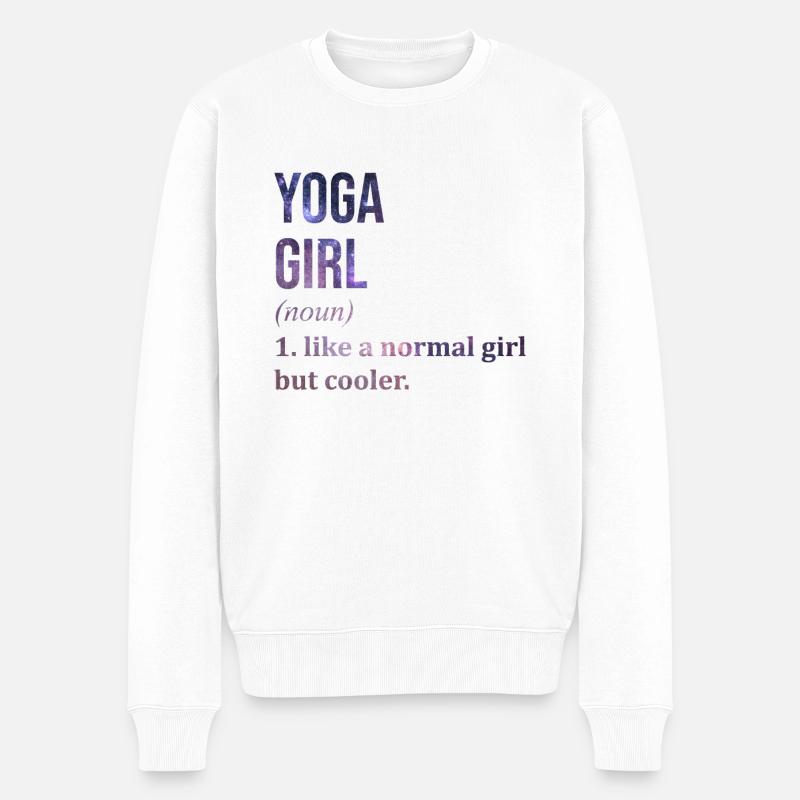 Joga - Männer Premium Bio Pullover - Weiß