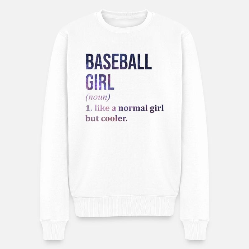 Baseball - Männer Premium Bio Pullover - Weiß