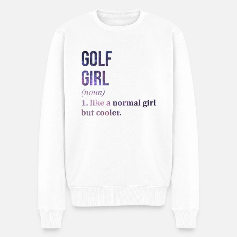 Golf - Männer Premium Bio Pullover - Weiß