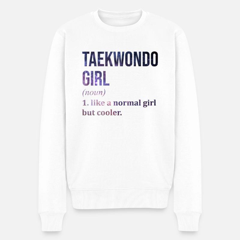 Taekwondo - Männer Premium Bio Pullover - Weiß