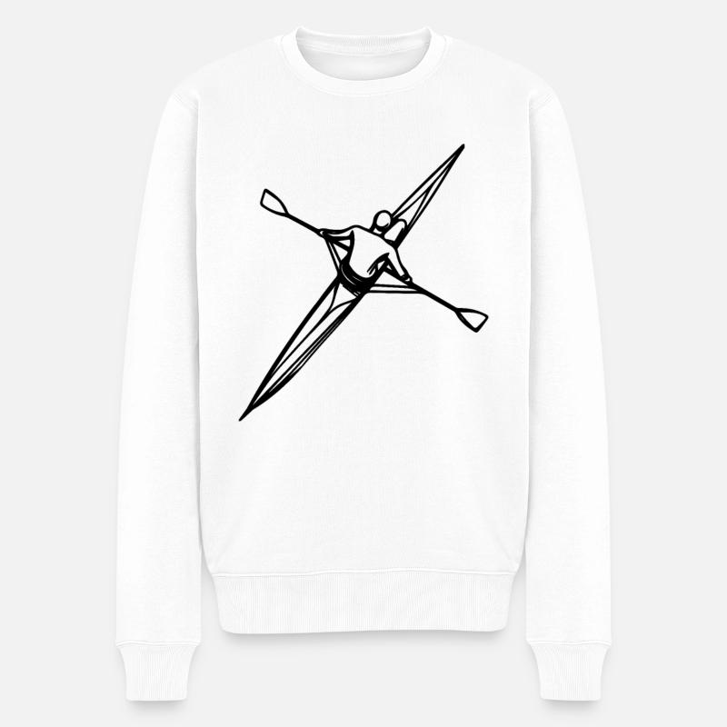 Ruderer - Männer Premium Bio Pullover - Weiß