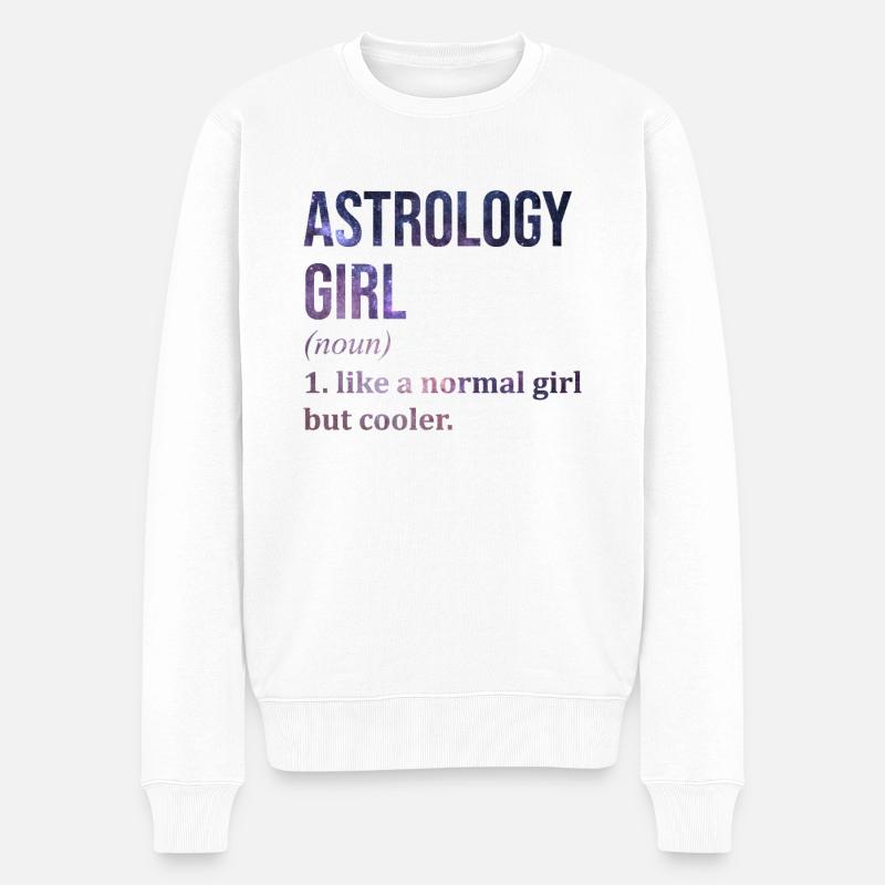 Astrologie - Männer Premium Bio Pullover - Weiß