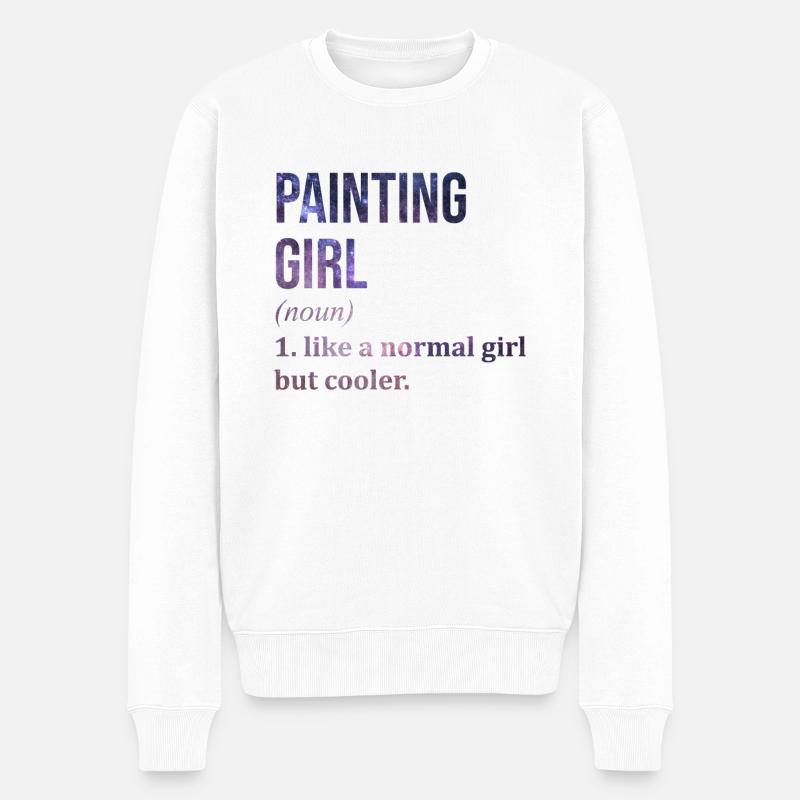 Maler - Männer Premium Bio Pullover - Weiß