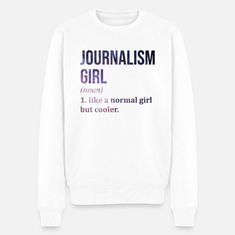 Journalismus - Männer Premium Bio Pullover - Weiß