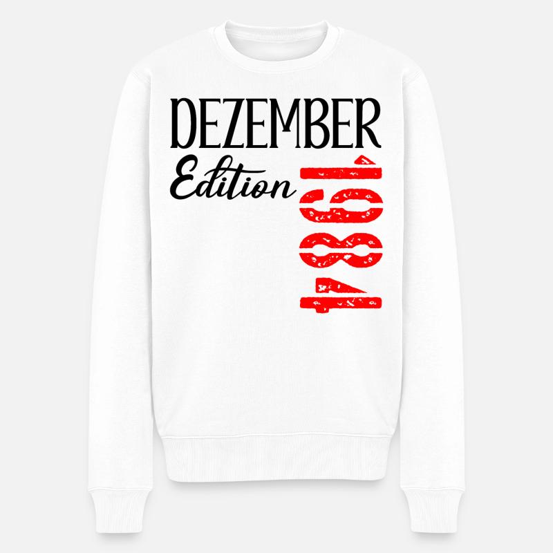 42. GEBURTSTAG DEZEMBER 1984 - Männer Premium Bio Pullover - Weiß