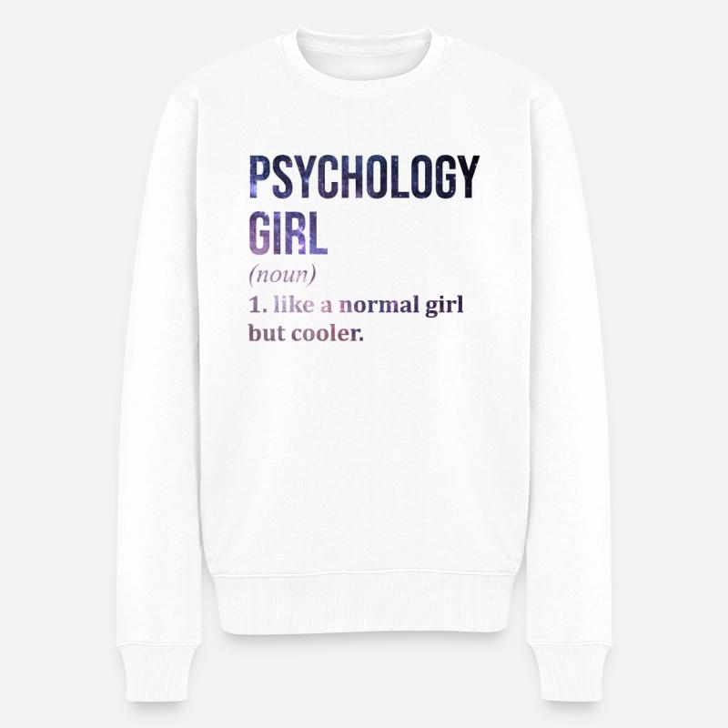 Psychologie - Männer Premium Bio Pullover - Weiß