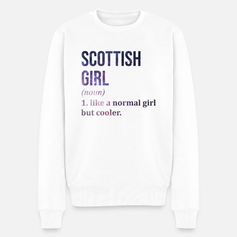 Schottland - Männer Premium Bio Pullover - Weiß
