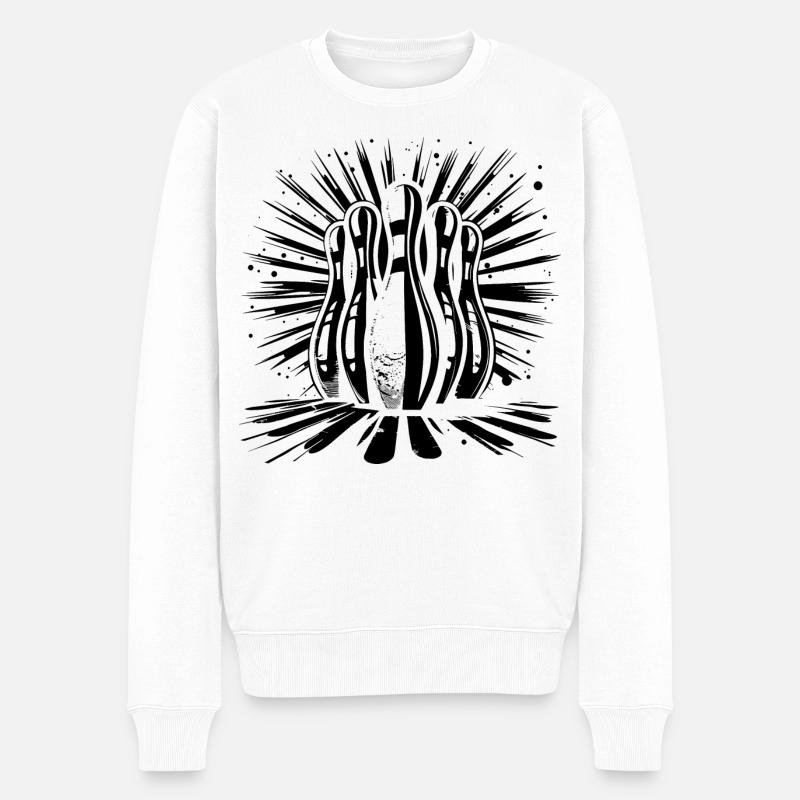 Croquis de bowling - Pull Premium bio Homme - blanc