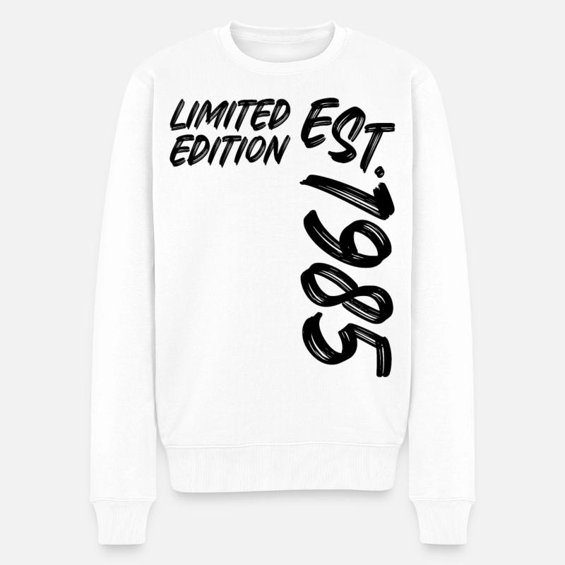 Limited Edition Est. 1985 - Männer Premium Bio Pullover - Weiß