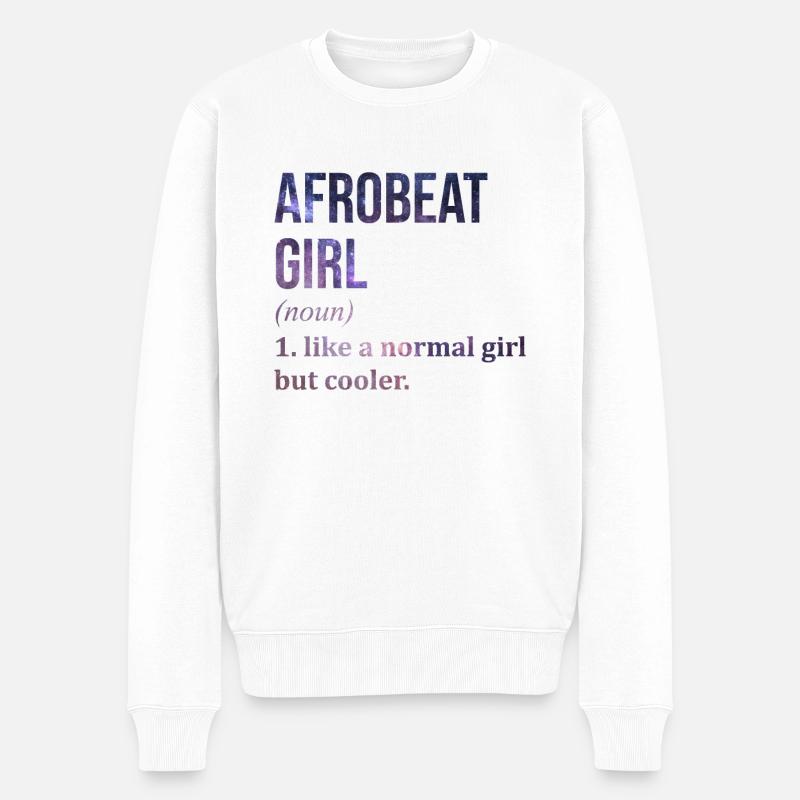 Afrobeat - Männer Premium Bio Pullover - Weiß