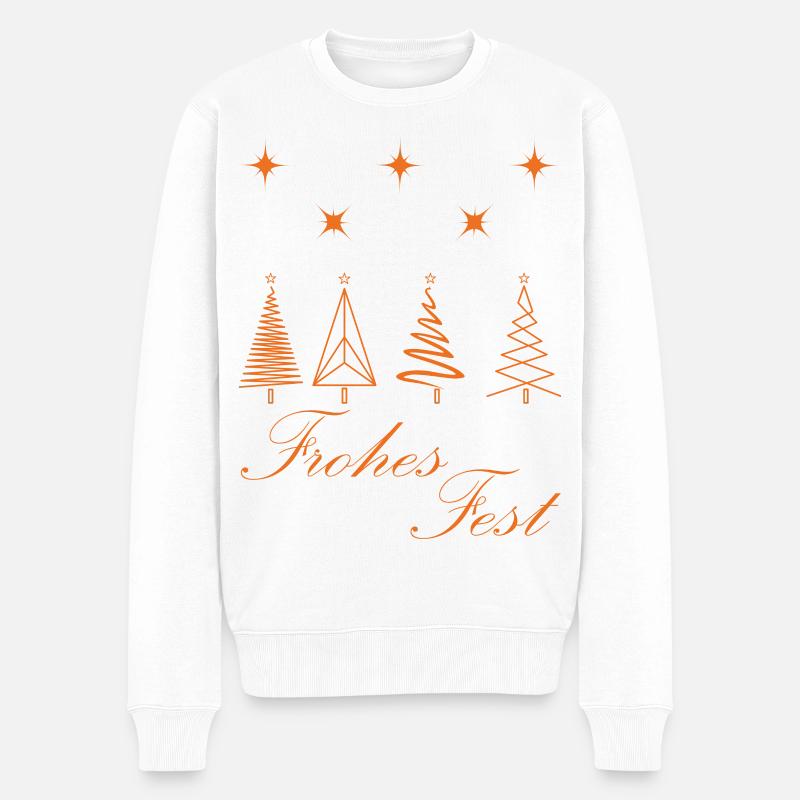 Joyeux Noël - Sapins de Noël. - Pull Premium bio Homme - blanc