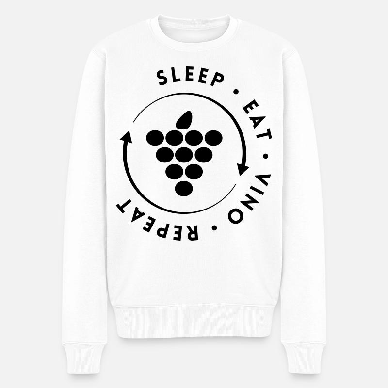 Weinkarussell - Männer Premium Bio Pullover - Weiß