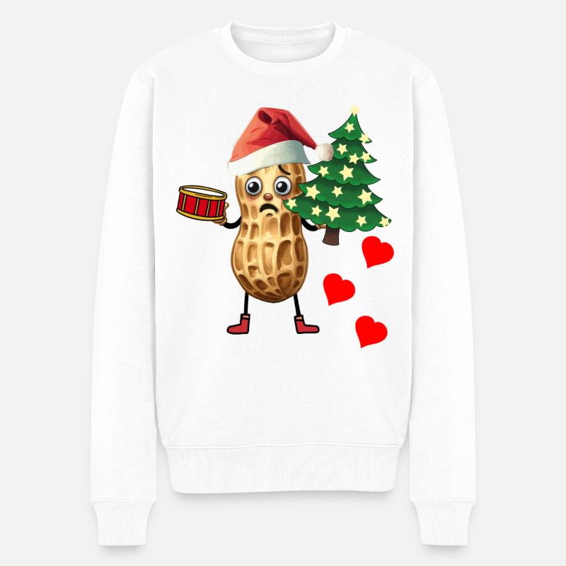 cacahuète sincère Noël voeux Noël - Pull Premium bio Homme - blanc