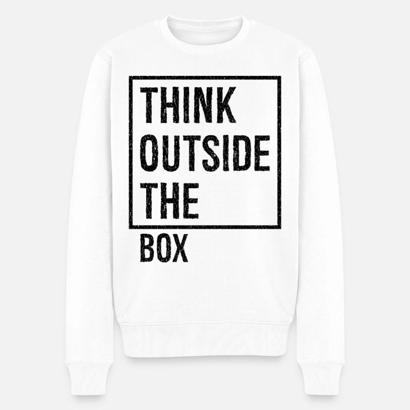 think outside the box - Pull Premium bio Homme - blanc