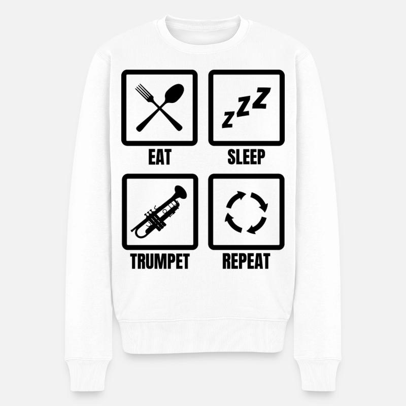 Routine du trompettiste - Pull Premium bio Homme - blanc