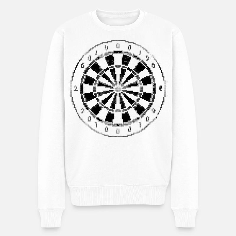 Jeu de fléchettes Pixel Graphique - Pull Premium bio Homme - blanc